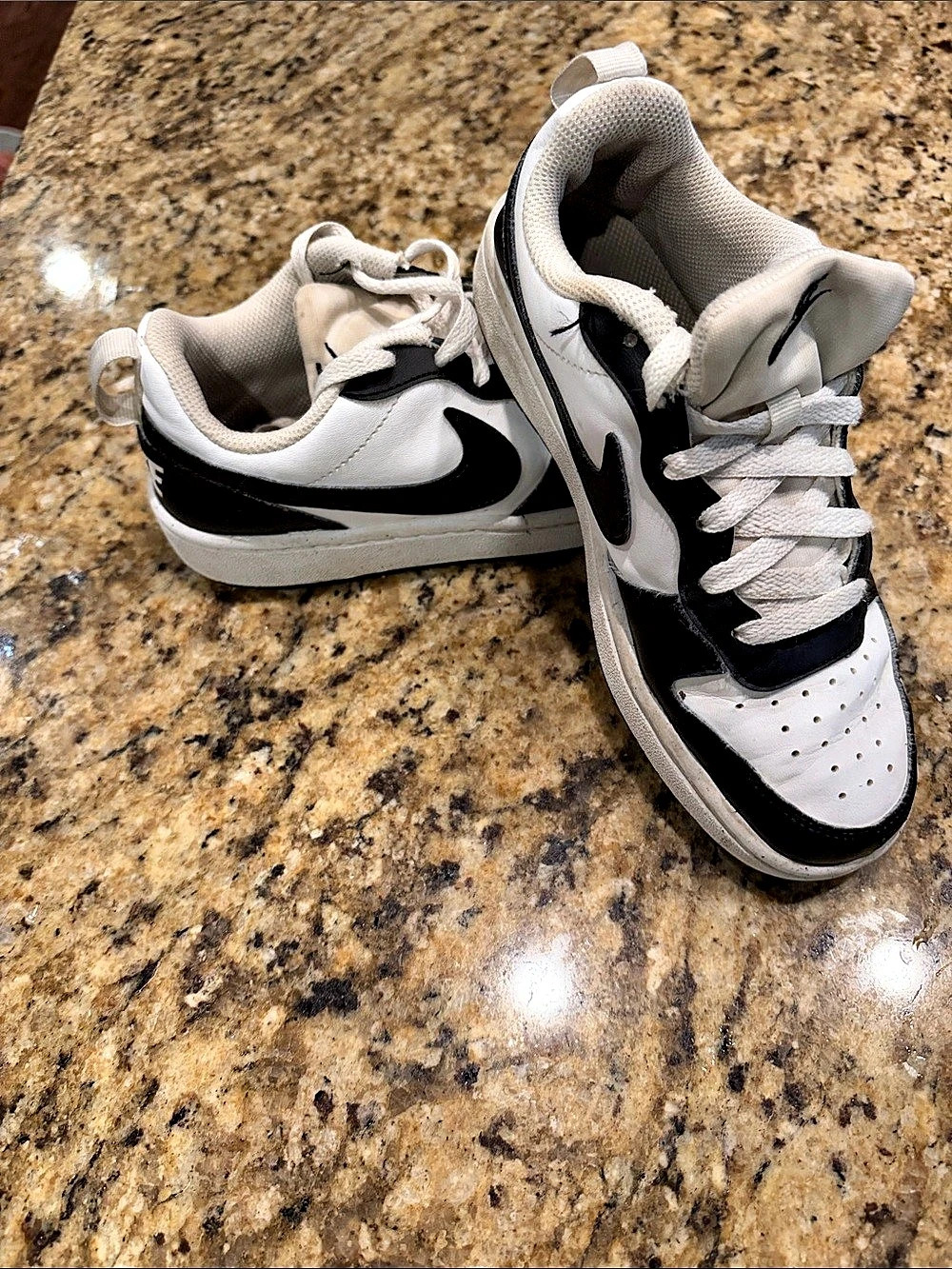 Nike Court Vision Low Sneakers Black & White US 3.5Y